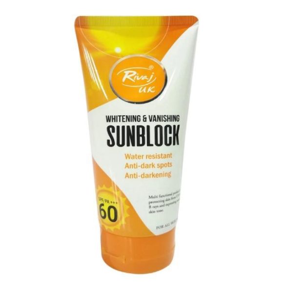 Rivaj Uk Sun Block Spf 60 Original Rivaj Uk Whitening & Vanishing Sun Block Spf / Pa+++ 60